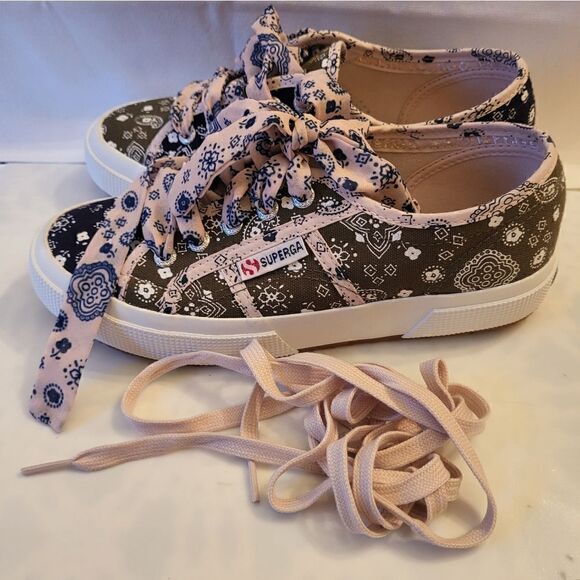 NEW SUPERGA 2750 "Bandana" Canvas w/Bandana Print Sneakers Sz.6/36 Ret. $89 - Picture 8 of 10